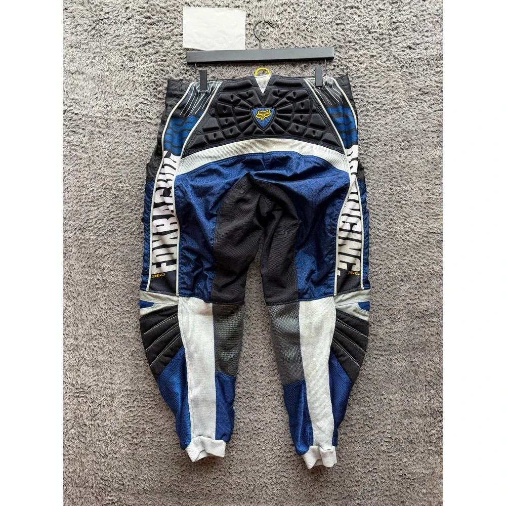 Vintage Y2k Fox Racing 360 Performance Motocross Pants Blue Black Mens Size 38
